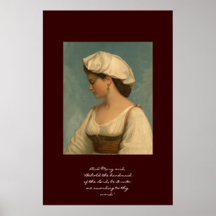 Behold de handdienstmeisje van de Heer Poster