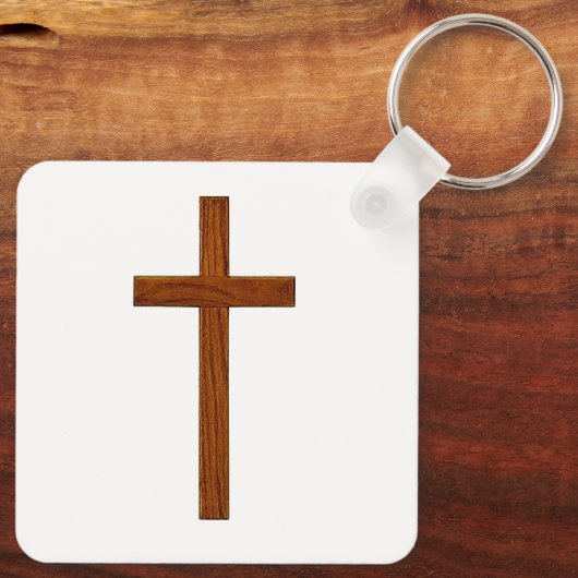 "BEHOLD, IK STAND AAN DE DEUR EN KNOCK"-sleutelhan Sleutelhanger (Achterkant)