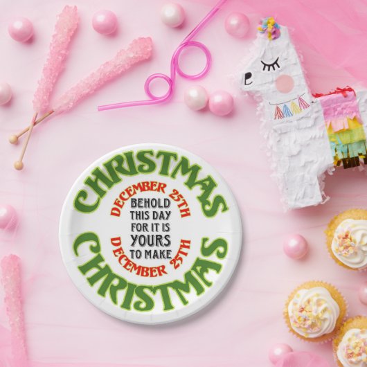 Behold Kerstmis 25th Quote Papieren Bordje (Feest)