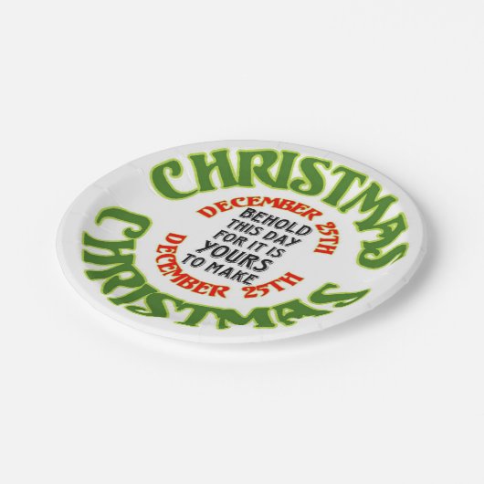 Behold Kerstmis 25th Quote Papieren Bordje (Gekanteld)