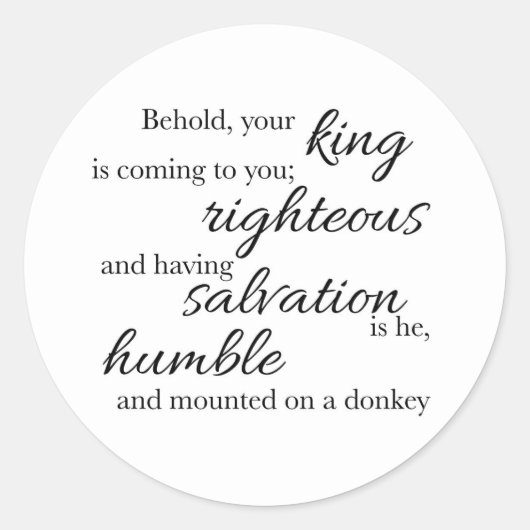 Behold Your King Sticker (Voorkant)