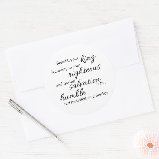 Behold Your King Sticker (Envelop)