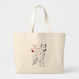 Behoord door een blanke Duitse herder Grote Tote Bag