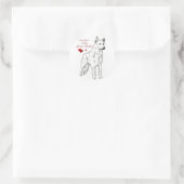 Behoord door een blanke Duitse herder Ronde Sticker (Tas)