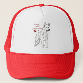 Behoord door een blanke Duitse herder Trucker Pet