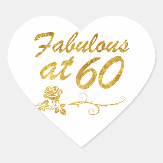 Behoorlijk na 60 jaar hart sticker (Voorkant)