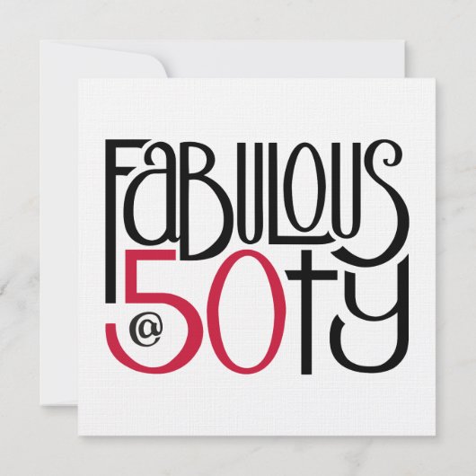 Behoorlijk op 50 rode uitnodiging (Achterkant)