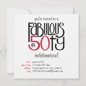 Behoorlijk op 50 rode uitnodiging (Voorkant)