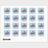 Behoort tot de Rocket Hippo Vierkante Sticker (Vel)