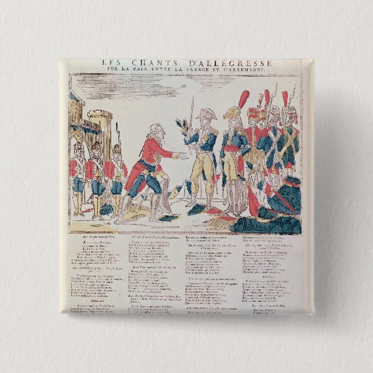 behoort tot de vreugde voor de vrede vierkante button 5,1 cm (Voorkant)