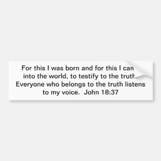 Behoort tot de waarheid bumpersticker