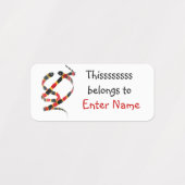 Behoort tot Snake Personalized Animal Labels (Design 1)