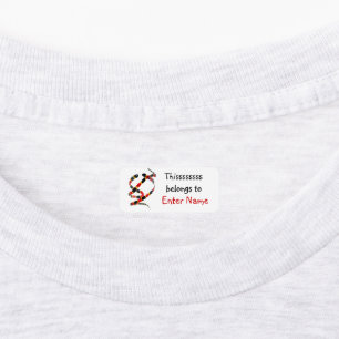 Behoort tot Snake Personalized Animal Labels