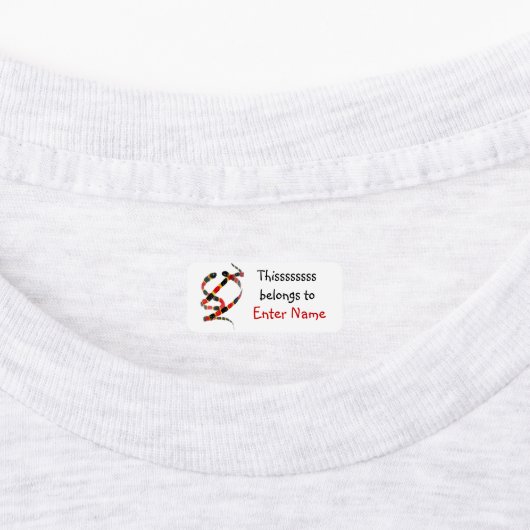 Behoort tot Snake Personalized Animal Labels (Aangebracht)