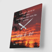 Behoort van Joy Bible Verse Wall Clock Vierkante Klok (Hoek)