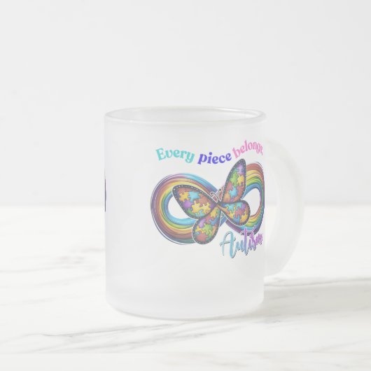 Behoren in elke slok - Autisme Puzzel Mok (Voorkant rechts)