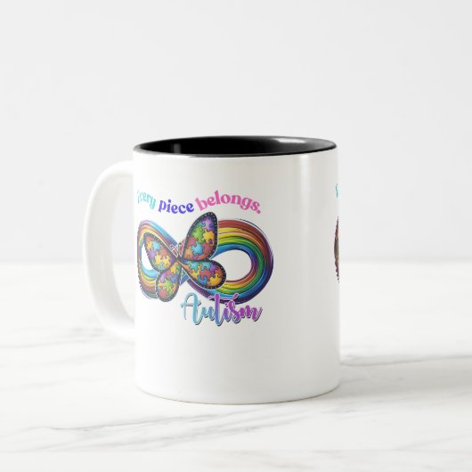 Behoren in elke slok - Autisme Puzzel Mok (Voorkant links)