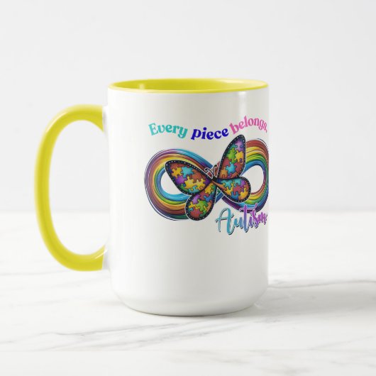 Behoren in elke slok - Autisme Puzzel Mok (Links)