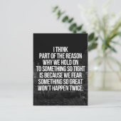 Behoud aan een citaat briefkaart (Staand voorkant)