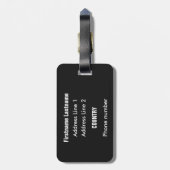 BEHOUD AANgepast bagagelabel KALK EN SPEELKER (Achterkant verticaal)