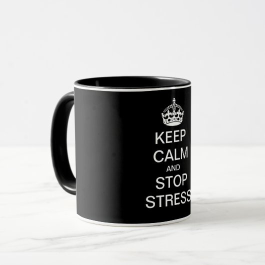 BEHOUD BEREKENING EN STOP STRESS - gepersonaliseer Mok (Voorkant links)