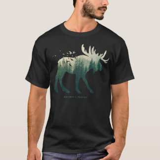 Behoud Bescherm Vintage Nationaal Park T-shirt