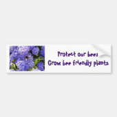Behoud Bijen Vriendelijk Bloemen Bumpersticker (Voorkant)