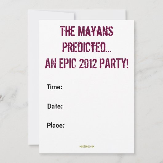 BEHOUD CALM 2012 Aangepaste partijuitnodiging Kaart (Achterkant)