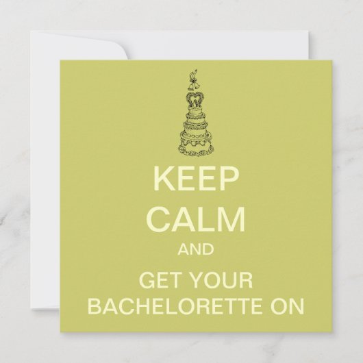 BEHOUD CALM Bachelorette Party Custom Invite (Mod) Kaart (Voorkant)
