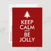 BEHOUD CALM EN BLIJF JOLLY FEESTDAGENKAART (Voorkant / Achterkant)