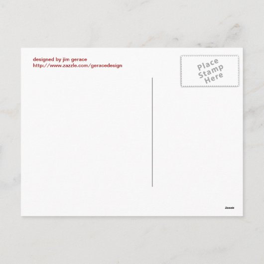 BEHOUD CALM EN BLIJF JOLLY FEESTDAGENKAART (Achterkant)