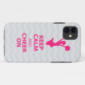 BEHOUD CALM EN CHEER ON - Roze - iPhone5 hoesje (Achterkant (horizontaal))