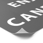 BEHOUD CALM en geniet van het Snoep Bar-teken Poster (Hoek)