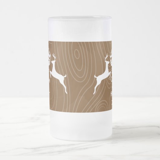 BEHOUD CALM EN HUNT OP TWEE Pansende Hout Graan Matglas Bierpul (Center)