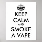 BEHOUD CALM EN ROOKJE EEN VAPE - Achtergrond wijzi Poster (Voorkant)
