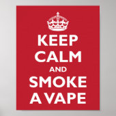 BEHOUD CALM EN ROOKJE EEN VAPE - Achtergrond wijzi Poster (Voorkant)
