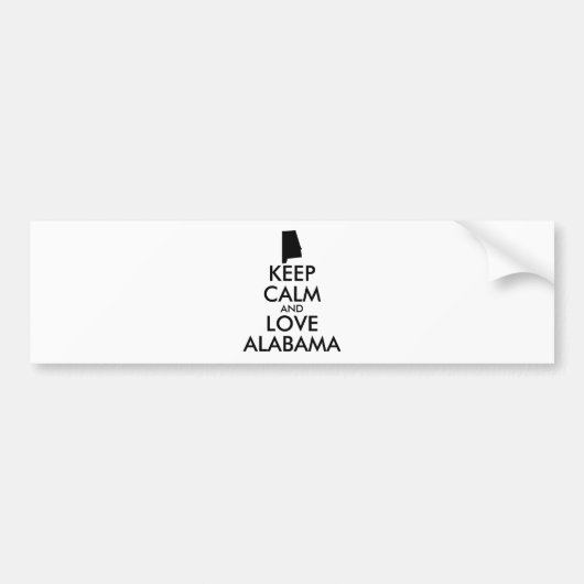 BEHOUD CALM EN VERLIES ALABAMA BUMPERSTICKER (Voorkant)