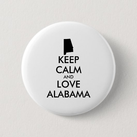  BEHOUD CALM EN VERLIES ALABAMA RONDE BUTTON 5,7 CM (Voorkant)