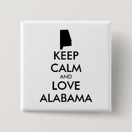  BEHOUD CALM EN VERLIES ALABAMA VIERKANTE BUTTON 5,1 CM