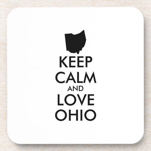  BEHOUD CALM EN VERLIES OHIO BIER ONDERZETTER (Voorkant)