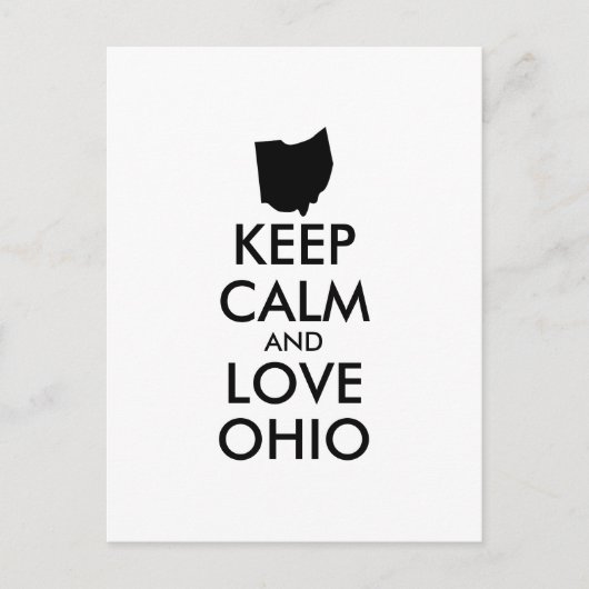  BEHOUD CALM EN VERLIES OHIO BRIEFKAART (Voorkant)