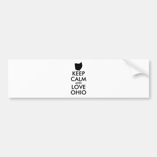  BEHOUD CALM EN VERLIES OHIO BUMPERSTICKER (Voorkant)