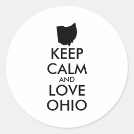  BEHOUD CALM EN VERLIES OHIO RONDE STICKER