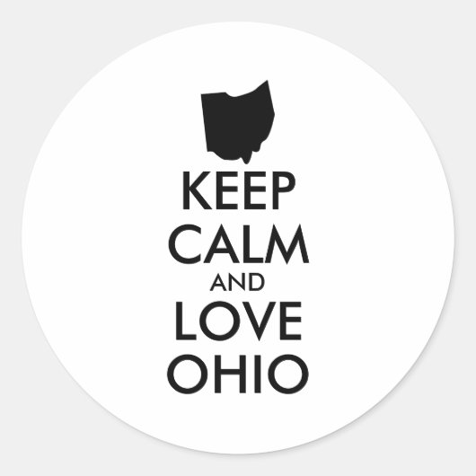  BEHOUD CALM EN VERLIES OHIO RONDE STICKER (Voorkant)