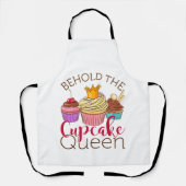 Behoud de Cupcake Queen Cupcakes Lover Baker Schort (Voorkant)