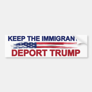 Behoud de immigranten deporttrump bumpersticker
