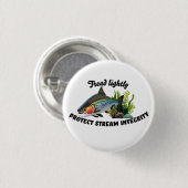 Behoud de Integriteit van de Stroom Regenboogforel Ronde Button 3,2 Cm (Voorkant /achterkant)