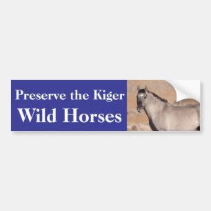 Behoud de Kiger-wilde paarden bumpersticker