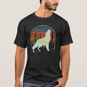 Behoud en bescherm NP witte wolf abstract T-shirt