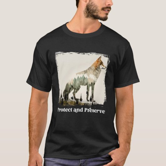 Behoud en bescherming van de wolf t-shirt (Voorkant)